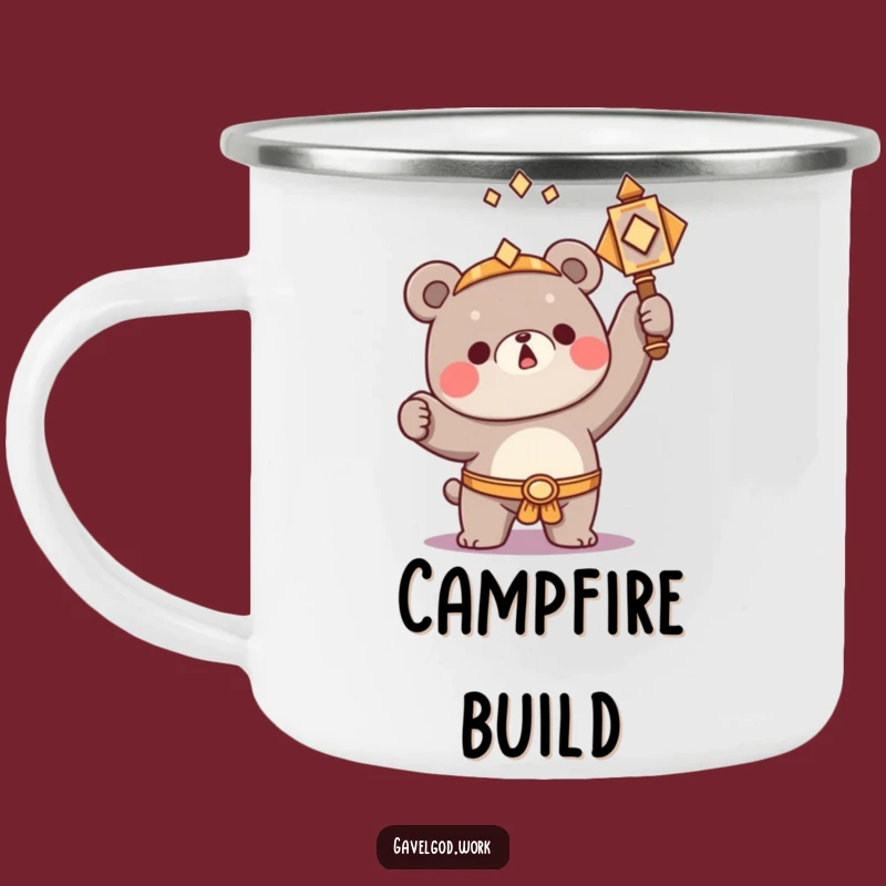 Funny Kawaii Bear Camping Mug: Triumphant Adventures