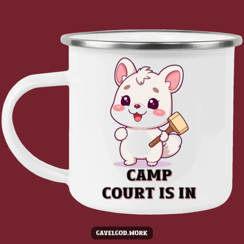 Durable Funny Animal Judge Camping Mug: Justice Served Outdoors with Humor!