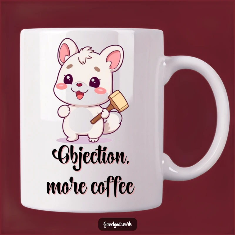 Funny Animal Judge Mug: Cute Character Delivers Justice with a Smile!