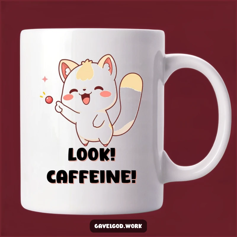 Funny Kawaii Animal Pointing Mug: Hilarious Reaction for Imaginary Fun
