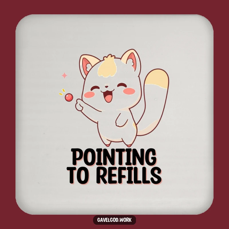 Funny Kawaii Animal Pointing Coasters: Protect Your Surfaces with Whimsy