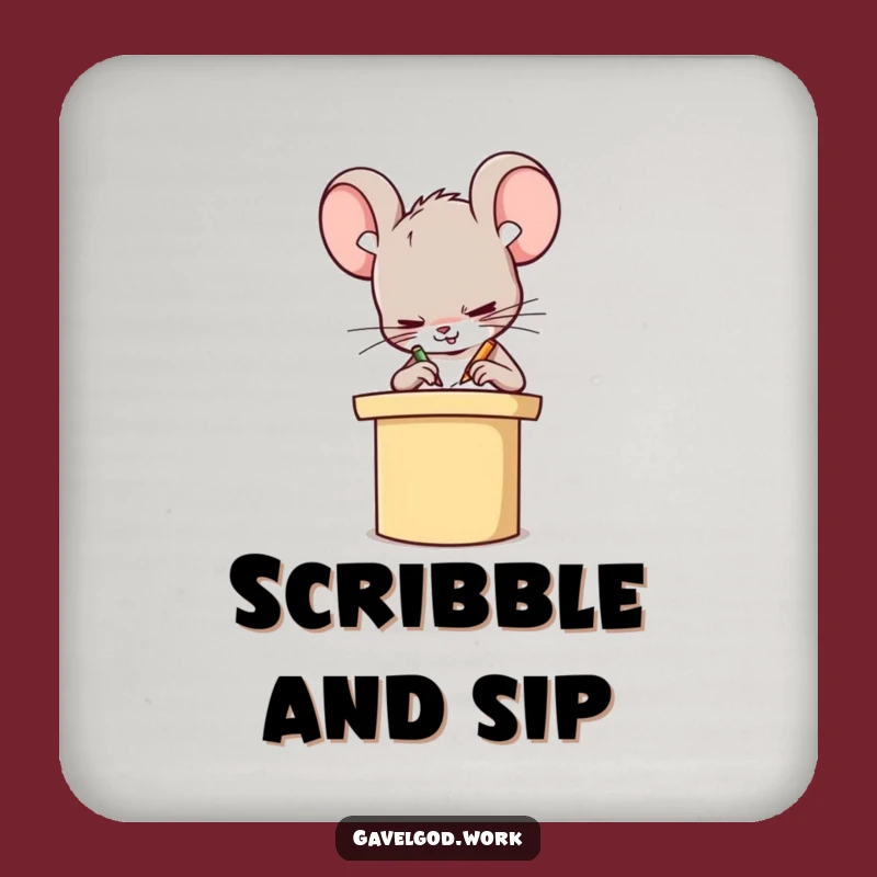 Funny Kawaii Mouse Coaster: Protect Surfaces With This Humorous Desk Accessory