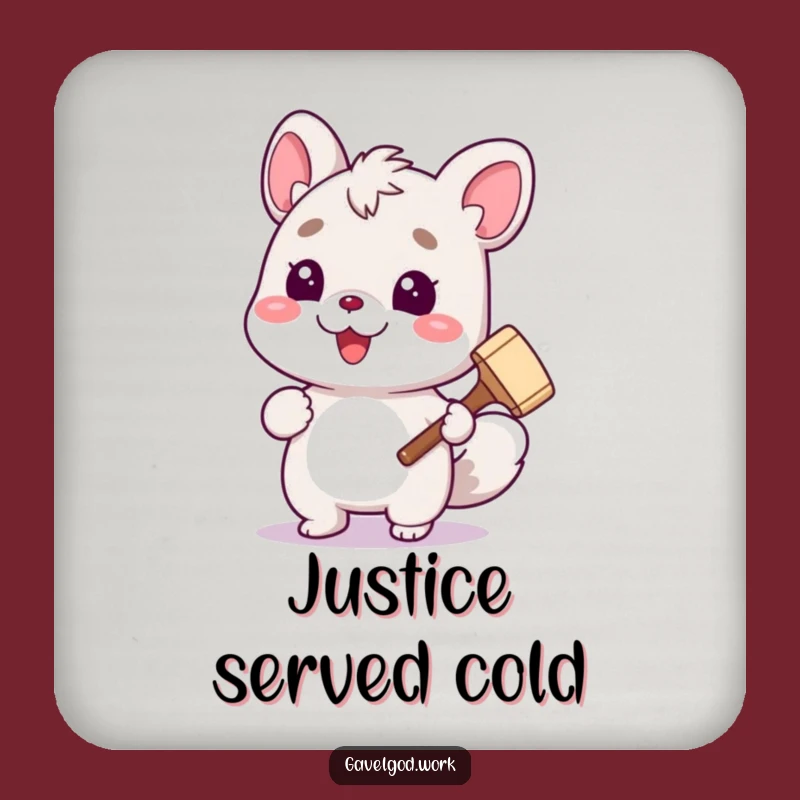 Funny Animal Judge Coaster: Protect Surfaces with Courtroom Charm!