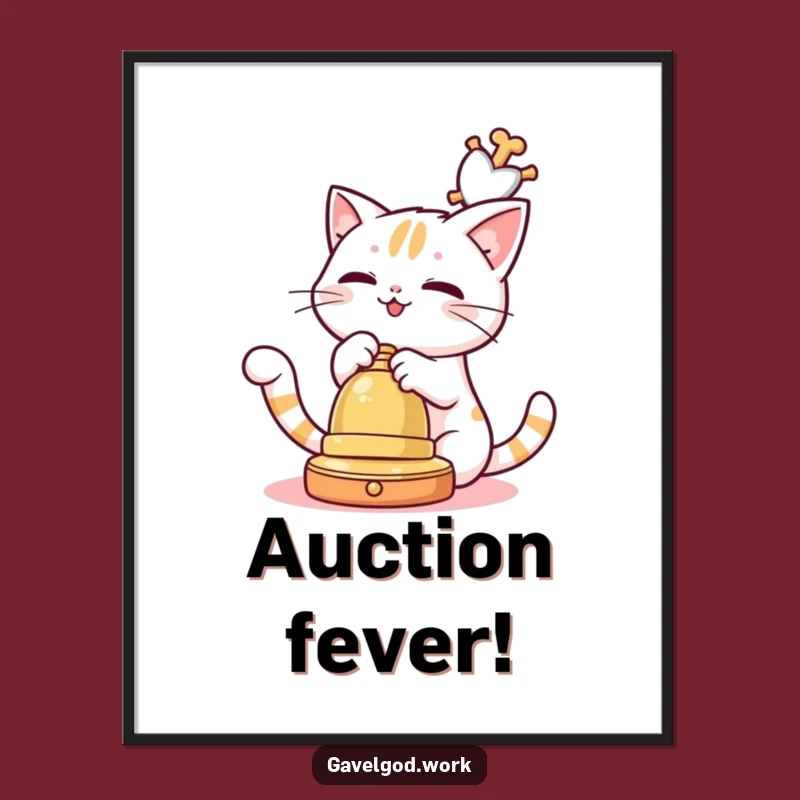 Funny Kawaii Cat Poster: Playful Pounces for Your Walls