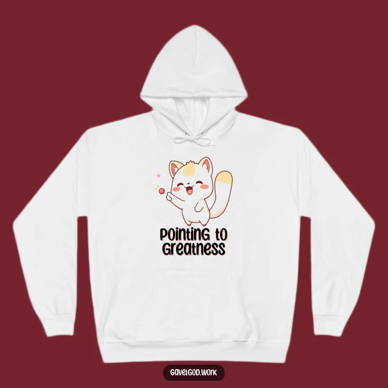 Cozy Funny Kawaii Animal Pointing Hoodie: Stay Warm and Humorous on Adventures