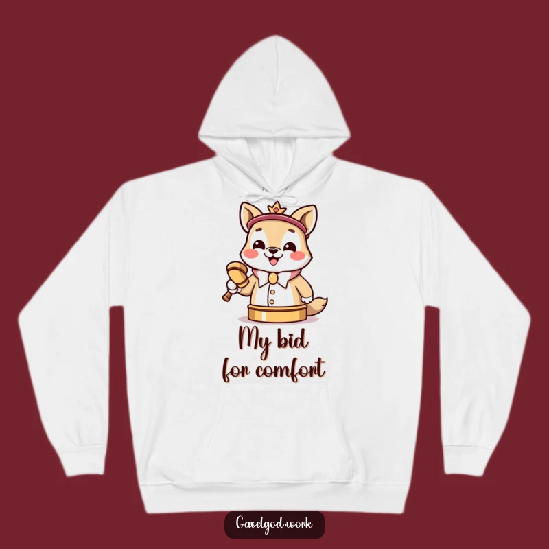 Cozy Funny Kawaii Auctioneer Hoodie - Gavel Slamming Sweatshirt Gift