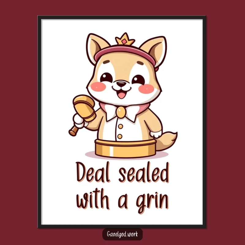 Funny Free Printable Wall Art: Animal Auctioneer - Quirky Downloadable Decor