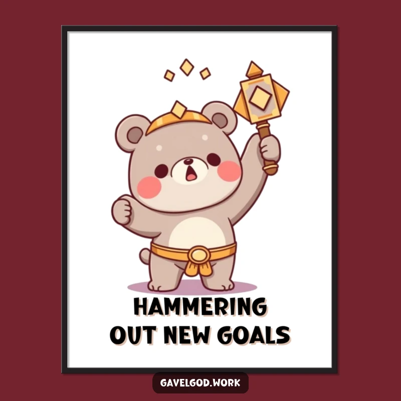 Free Printable Kawaii Bear Art: Triumph Hammer Funny Downloadable Decor!