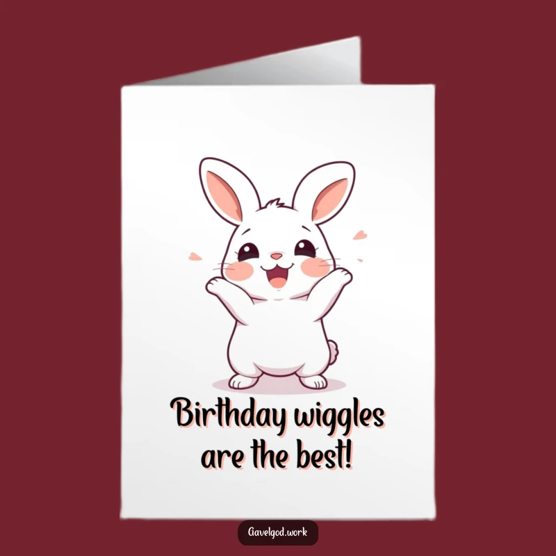 Free Printable Funny Rabbit Birthday Card: Wiggle with Joy, DIY Downloadable!