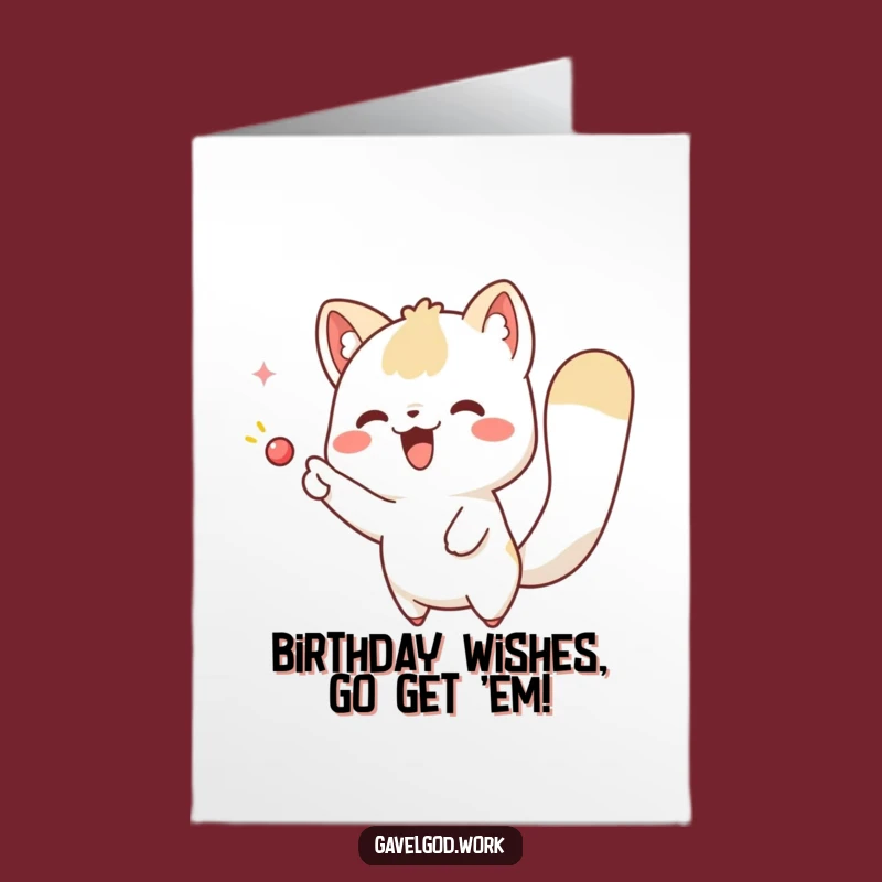 Funny Free Printable Birthday Card: Kawaii Animal Points to Awesome Gifts!