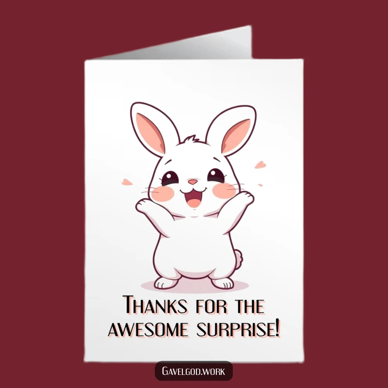 Free Printable Funny Rabbit Thank You Card: Wiggle of Thanks, DIY!