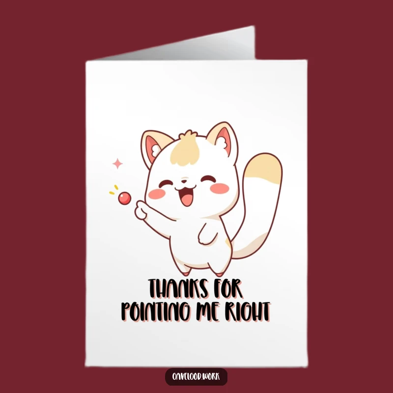 Free Printable Thank You Card: Kawaii Animal Shows Gratitude with a Point!