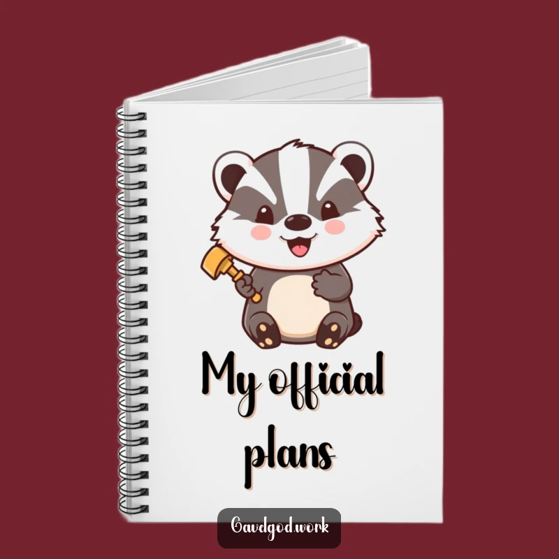 Funny Kawaii Badger Judge Notebook: Rule Your Notes with Pride!
