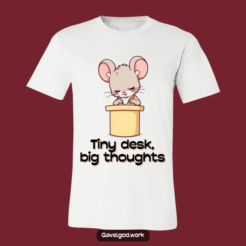 Funny Kawaii Mouse Scribbling T-Shirt: Hilarious Gift for Overworked Geniuses and Students
