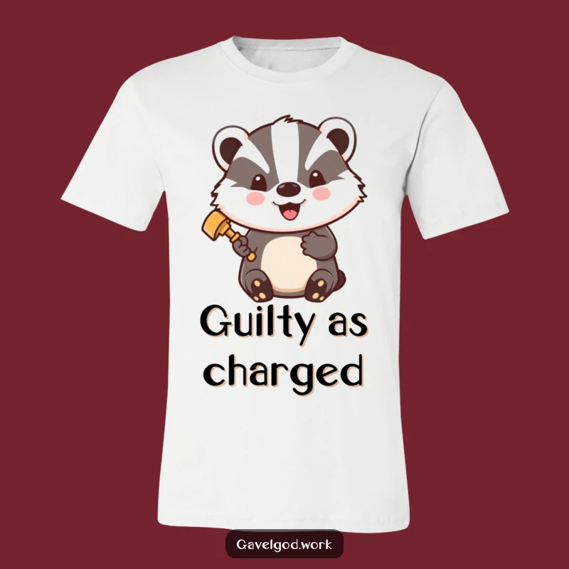 Funny Kawaii Badger Judge T-Shirt: Wear Your Authority with Pride!